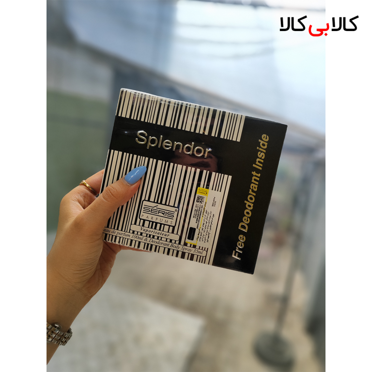 ادکلن اسپلندور بلک مردانه اصل حجم 100 میلی لیتر + اسپری