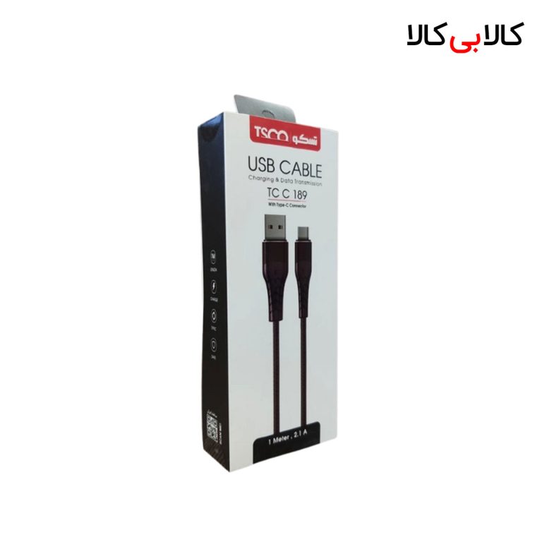 کابل تبدیل USB به USB-C تسکو مدل TCC189 طول 1 متر