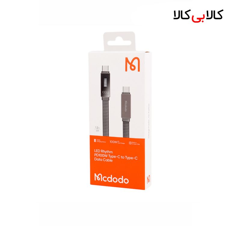 کابل دو سر تایپ سی فست شارژ 100 وات مک دودو CA-447 طول 1.2 متر