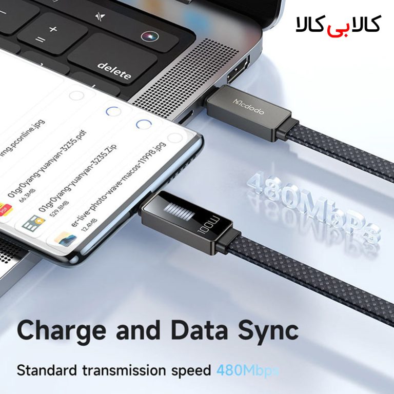 کابل دو سر تایپ سی فست شارژ 100 وات مک دودو CA-447 طول 1.2 متر