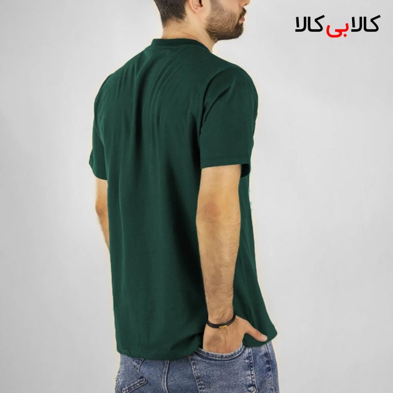 تیشرت سبز کله غازی ساده آستین کوتاه مردانه